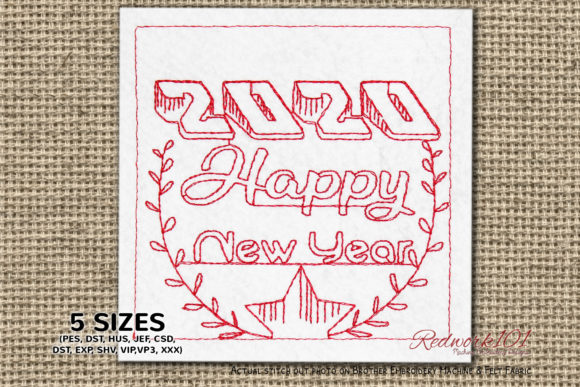 2020 Happy New Year Bluework