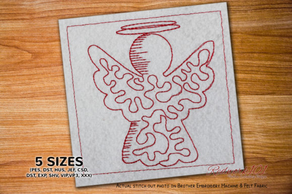 Christmas Angel Redwork Review