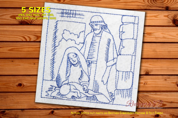 Christmas Nativity Scene with Holy Family