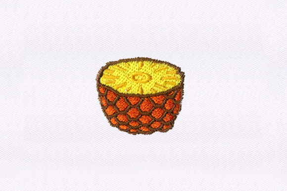 Cut Pineapple Embroidery Design