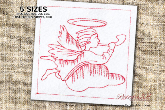 Cute Angel Bluework: A Seasonal Embroidery Gem
