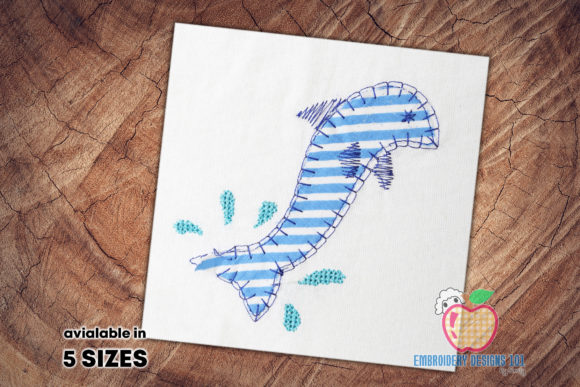 Cute Baby Dolphin Applique