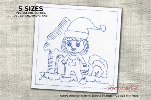 Girl Elf Bluework: A Seasonal Embroidery Review