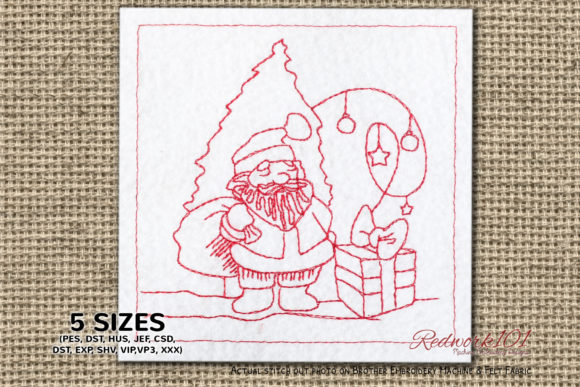 Santa Claus and Gifts Lineart Design
